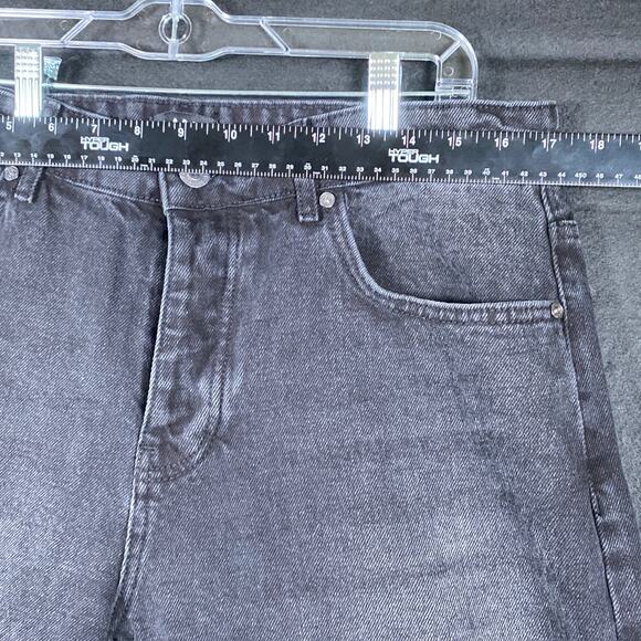 Boohoo Man Mens Jeans Black Button Fly Destroyed Bikercore 100% Cotton 36x33 - Picture 4 of 15